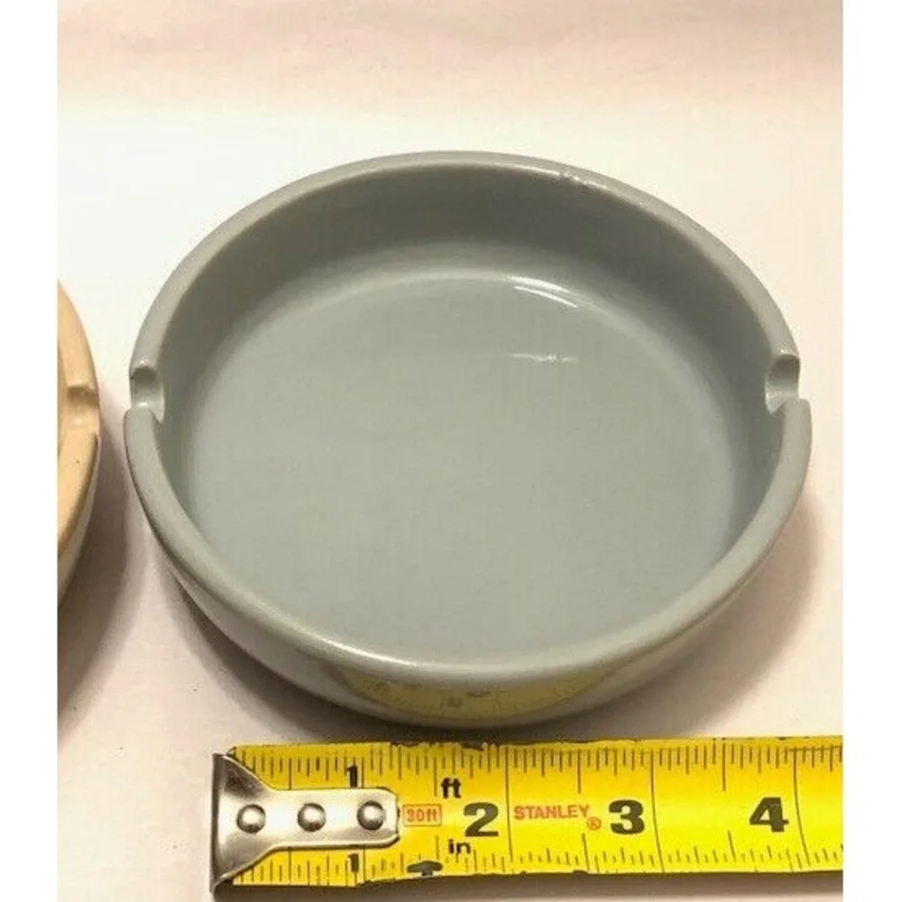 VTG Ceramic Catchall Ashtray MCM Minimalist Boho 2PC Retro Table Decor Staging